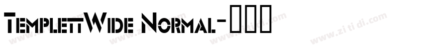 TemplettWide Normal字体转换